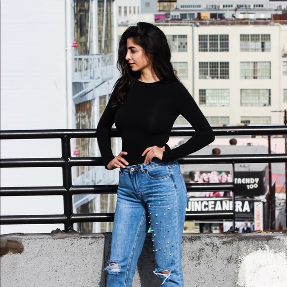 Black Long Sleeve Bodysuit - Picture 5 of 6